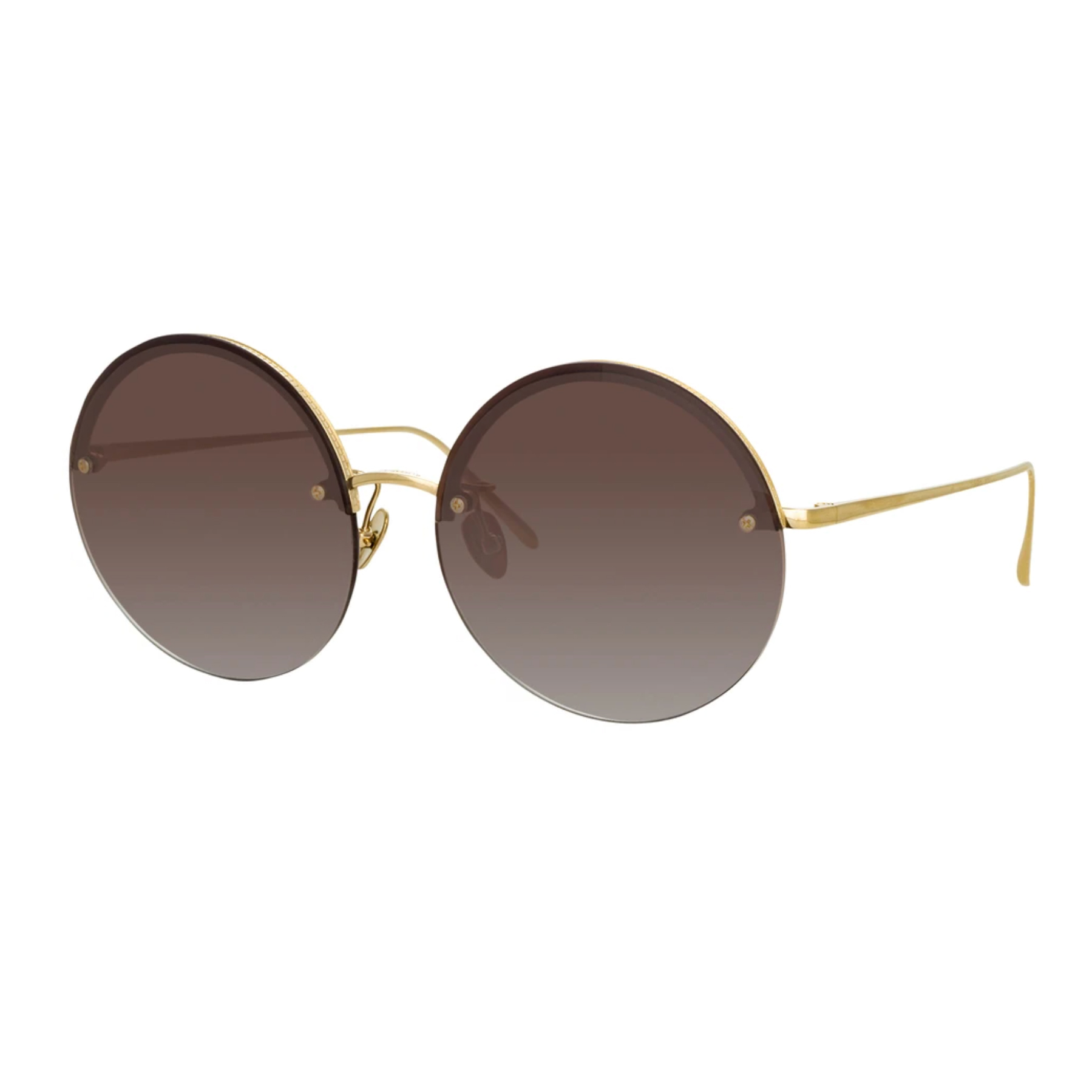 linda farrow Bril bruin-goud dierenprint casual uitstraling Accessoires Brillen 