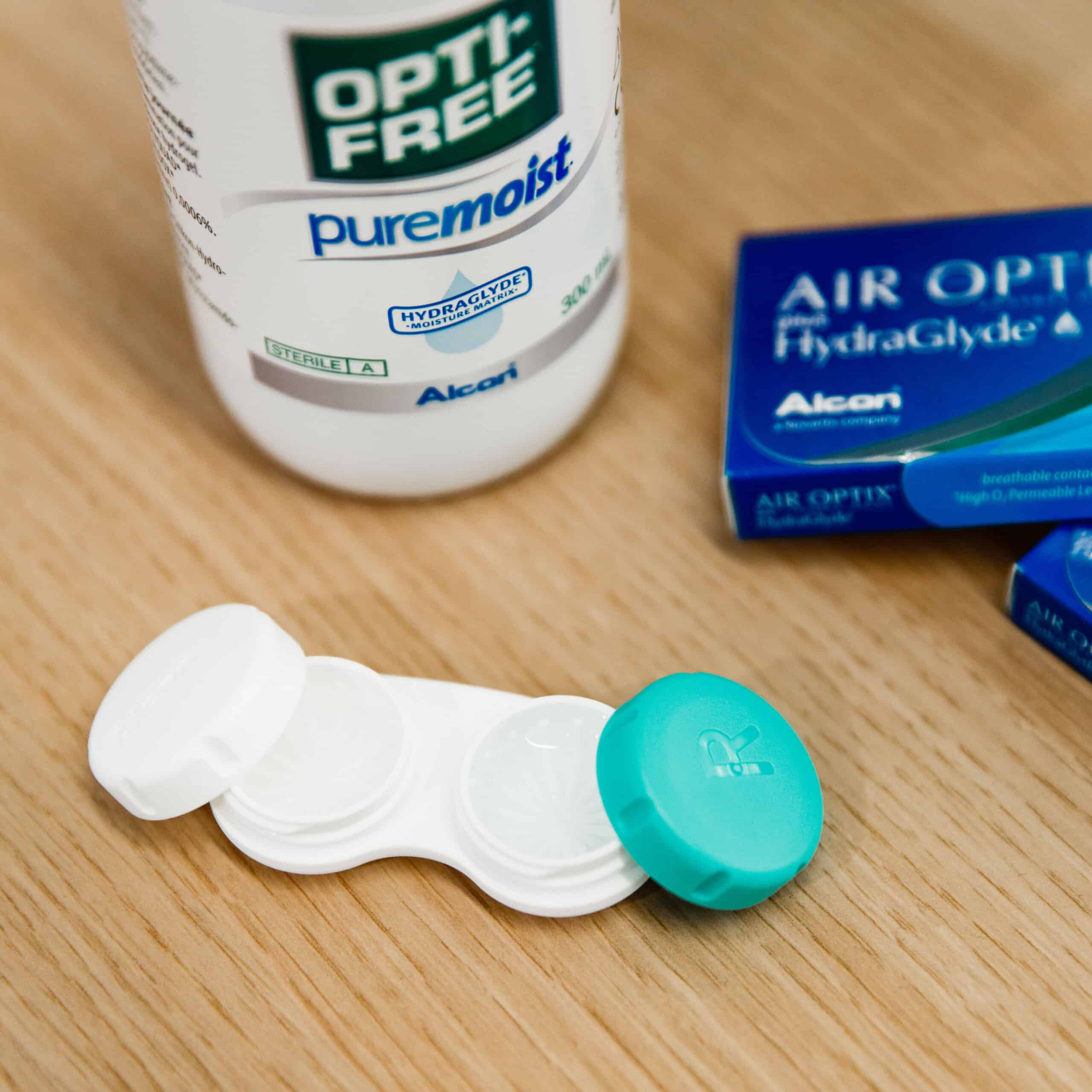 Contactlensproducten: all-in-one vloeistof, peroxide en oogdruppels