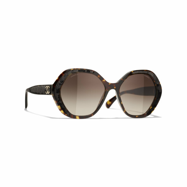 Chanel zonnebril 5451 714/S5 - Dark havana - optiek Lammerant