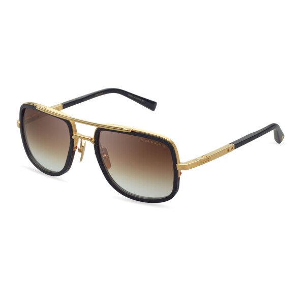 DITA zonnebril Mach-S 01 - Matte black & gold - Optiek Lammerant