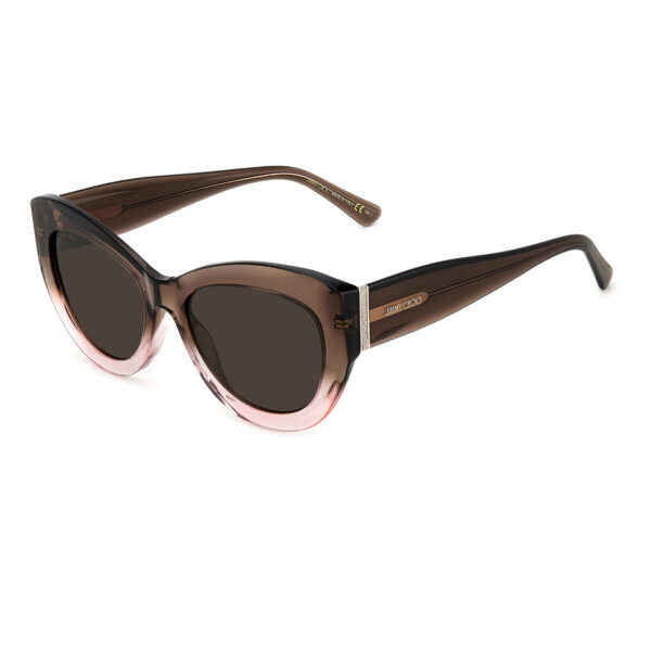 Jimmy Choo zonnebril Xena - 08M70 - Crystal brown & pink - optiek Lammerant