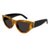Saint Laurent SLM94 zonnebril - Havana & black - optiek Lammerant