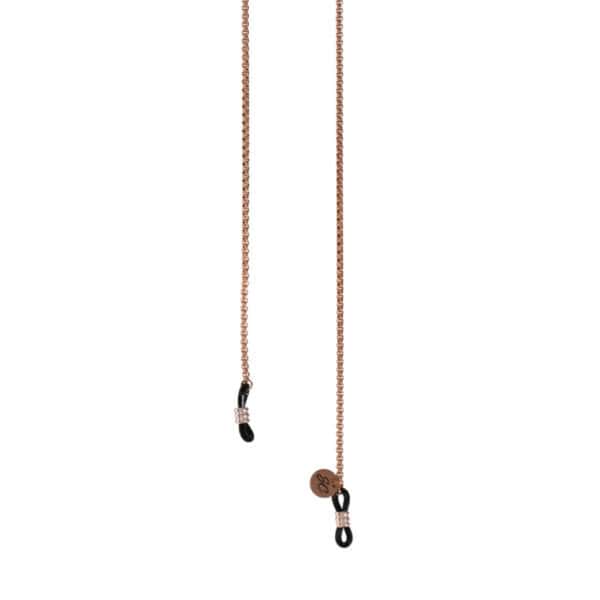 Sunny Cords Statement Piece brillenketting - Rose gold - optiek Lammerant
